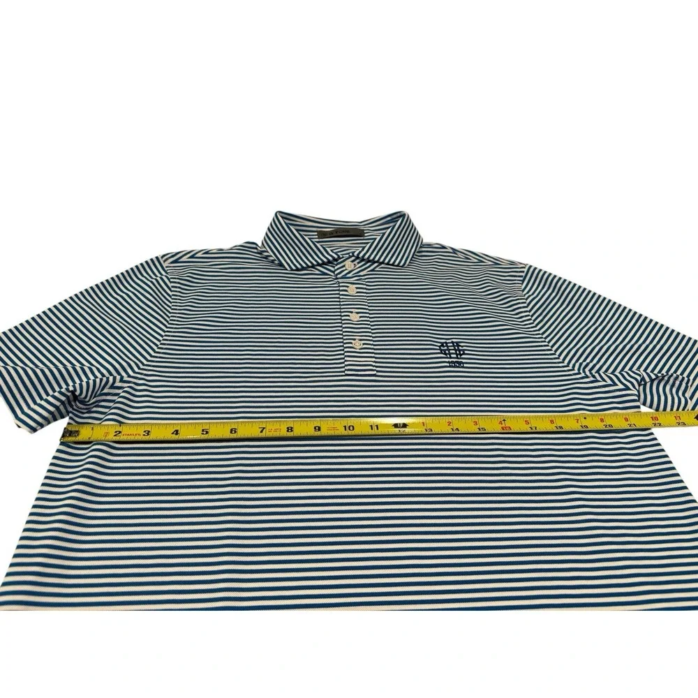 G/FORE All Play Stripe Golf Polo Men's L CHC 1930 Logo NWT